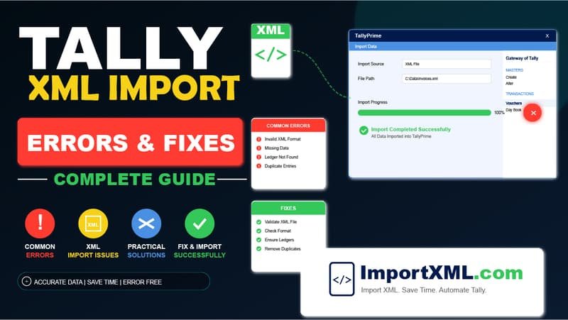 Tally XML Import Errors and Fixes
